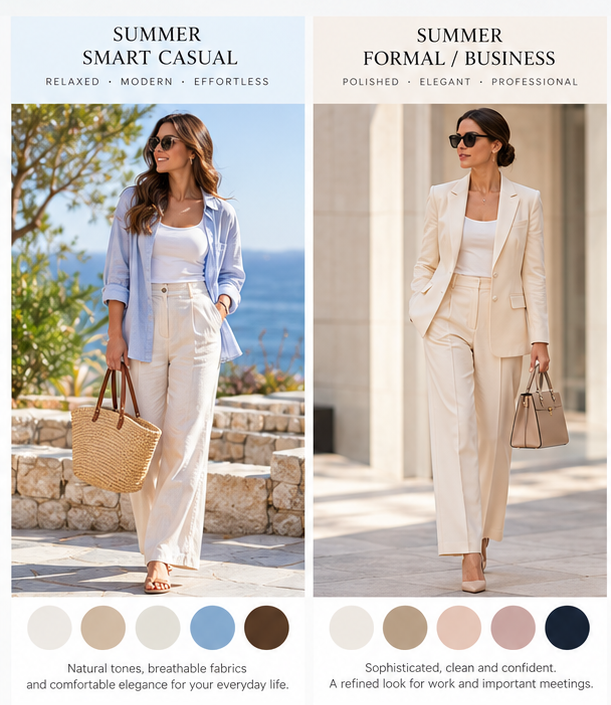 Female summer palette and style example